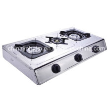 3 brûleurs en acier inoxydable 710mm Longueur en nid d&#39;abeille Cuisinière à gaz / cuisinière à gaz